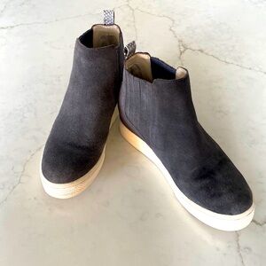 Dolce Vita suede lug sole booties.